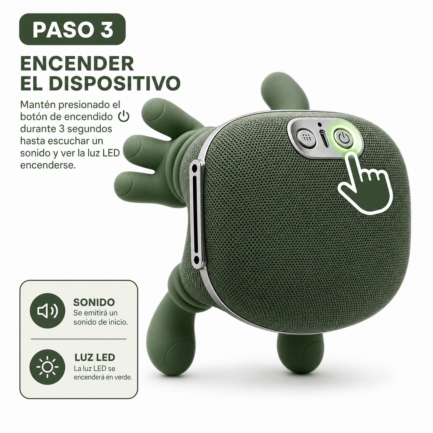 Masajeador De Cuello Con Manos Verde